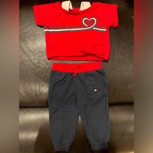Tommy Hilfiger 12m crop top with sweat pants
